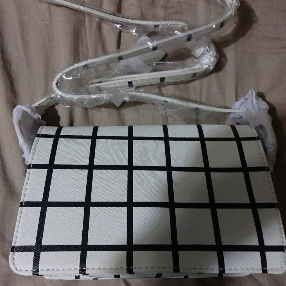 Black/White Crossbody Purse
